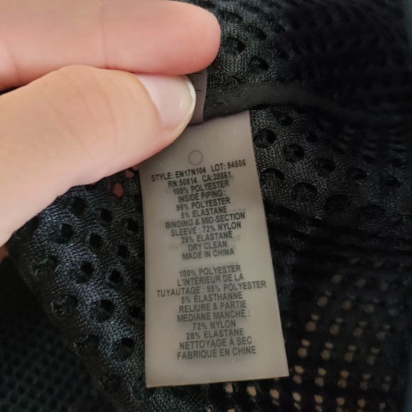 Elie tahari cropped mesh cardigan black S - Picture 5 of 5